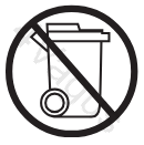 Ikona utylizacji baterii