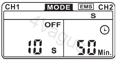 LCD EMS ustawianie czasu OFF