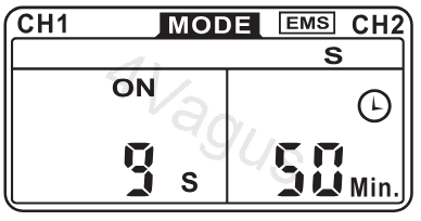LCD EMS ustawianie czasu ON