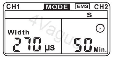 LCD EMS ustawianie Szerokości Impulsu
